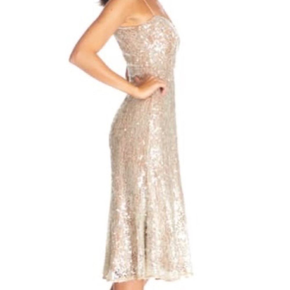 NWT DRESS THE POPULATION Fit & Flare Dress - M - Picture 4 of 14